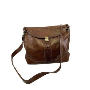 Brown Marino Orlandi Italian Leather Shoulder Bag